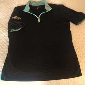 KASTEL DENMARK CHARLOTTE SHORT SLEEVE SPF SHIRT BLACK/TURQUOISE